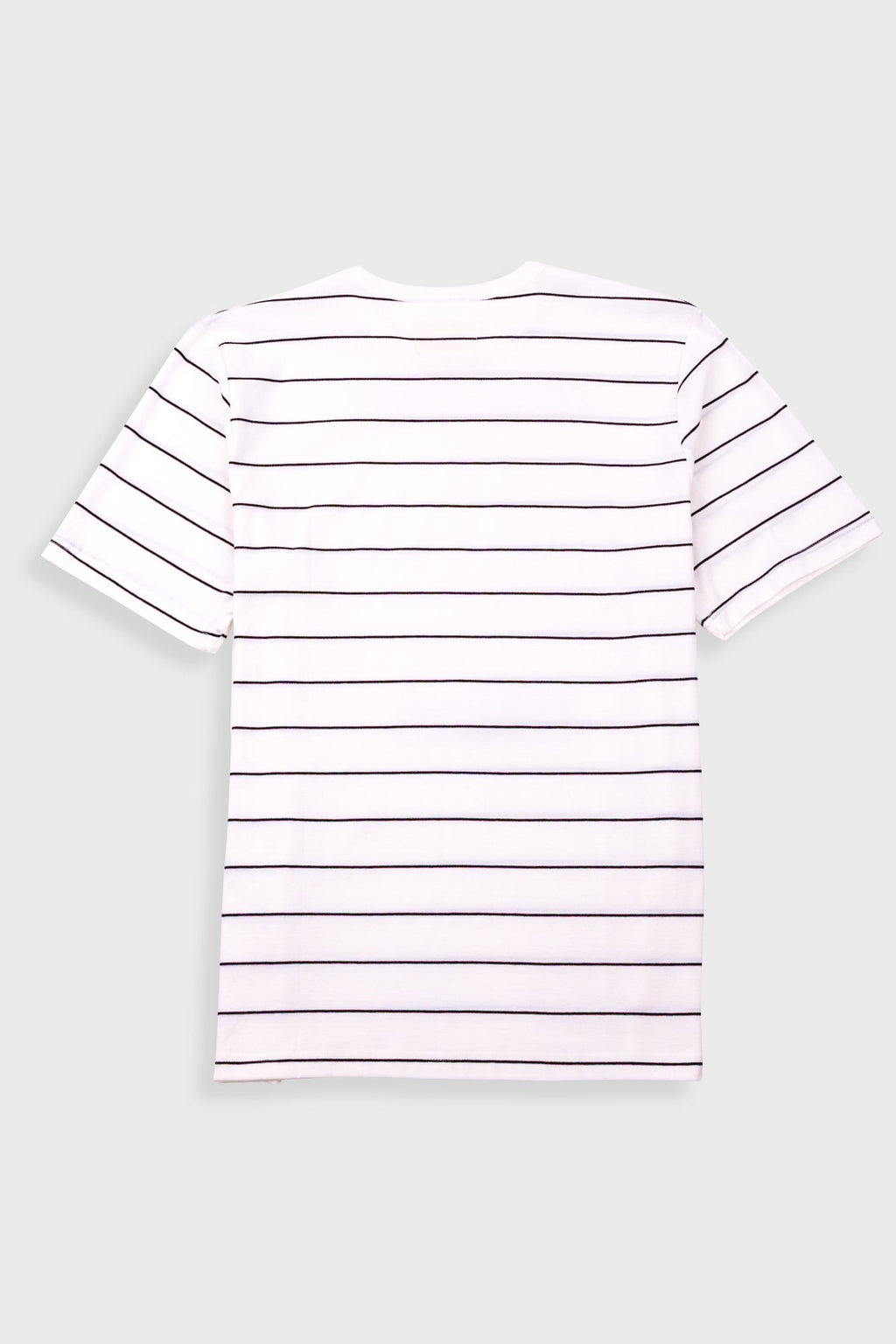 Microstripe T-Shirt - Ecru / Black Grape