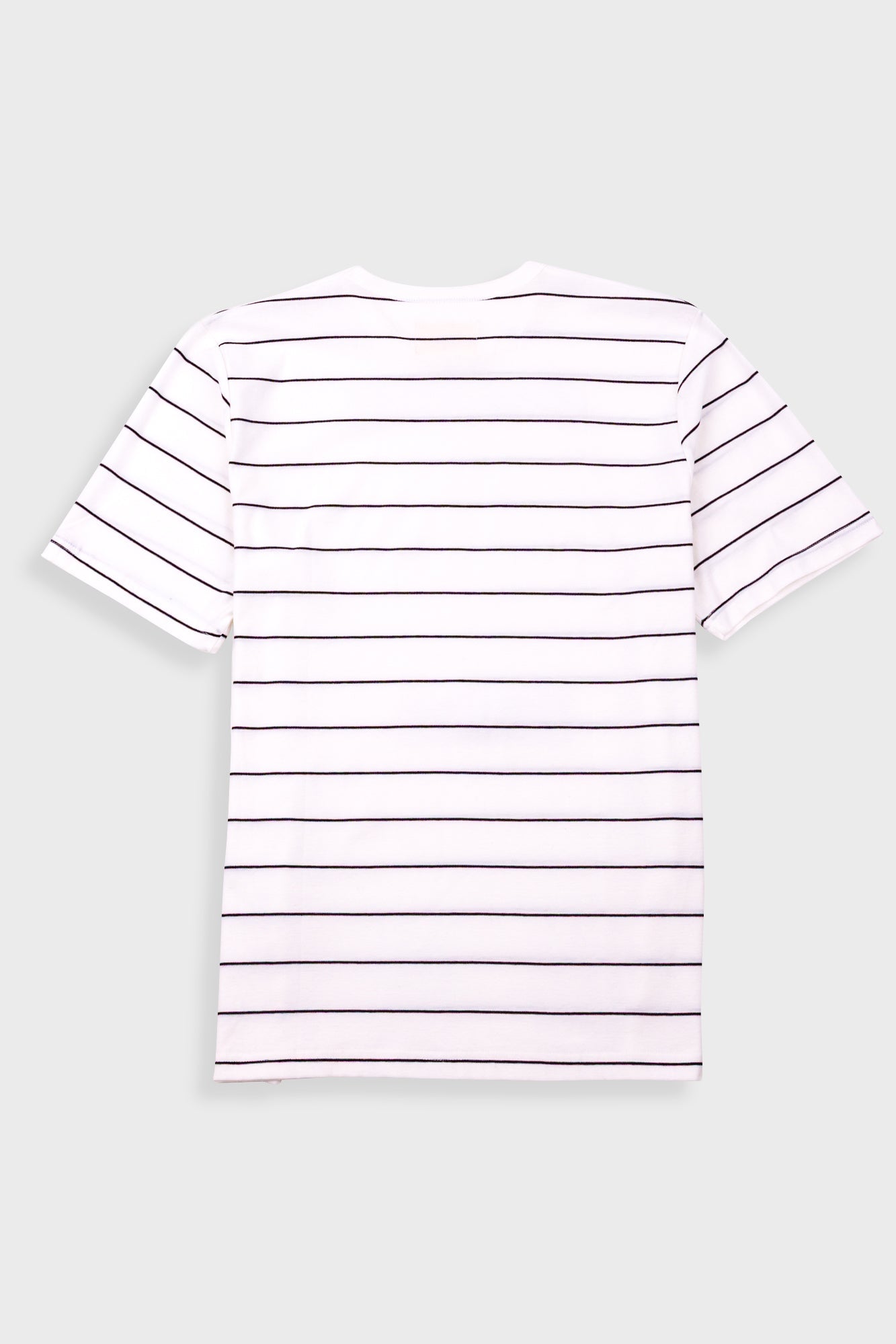 Microstripe T-Shirt - Ecru / Black Grape