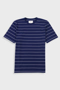 Microstripe T-Shirt - Navy / Ecru