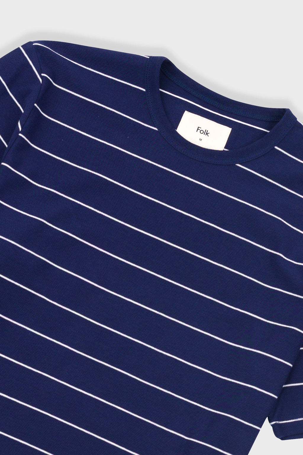 Microstripe T-Shirt - Navy / Ecru