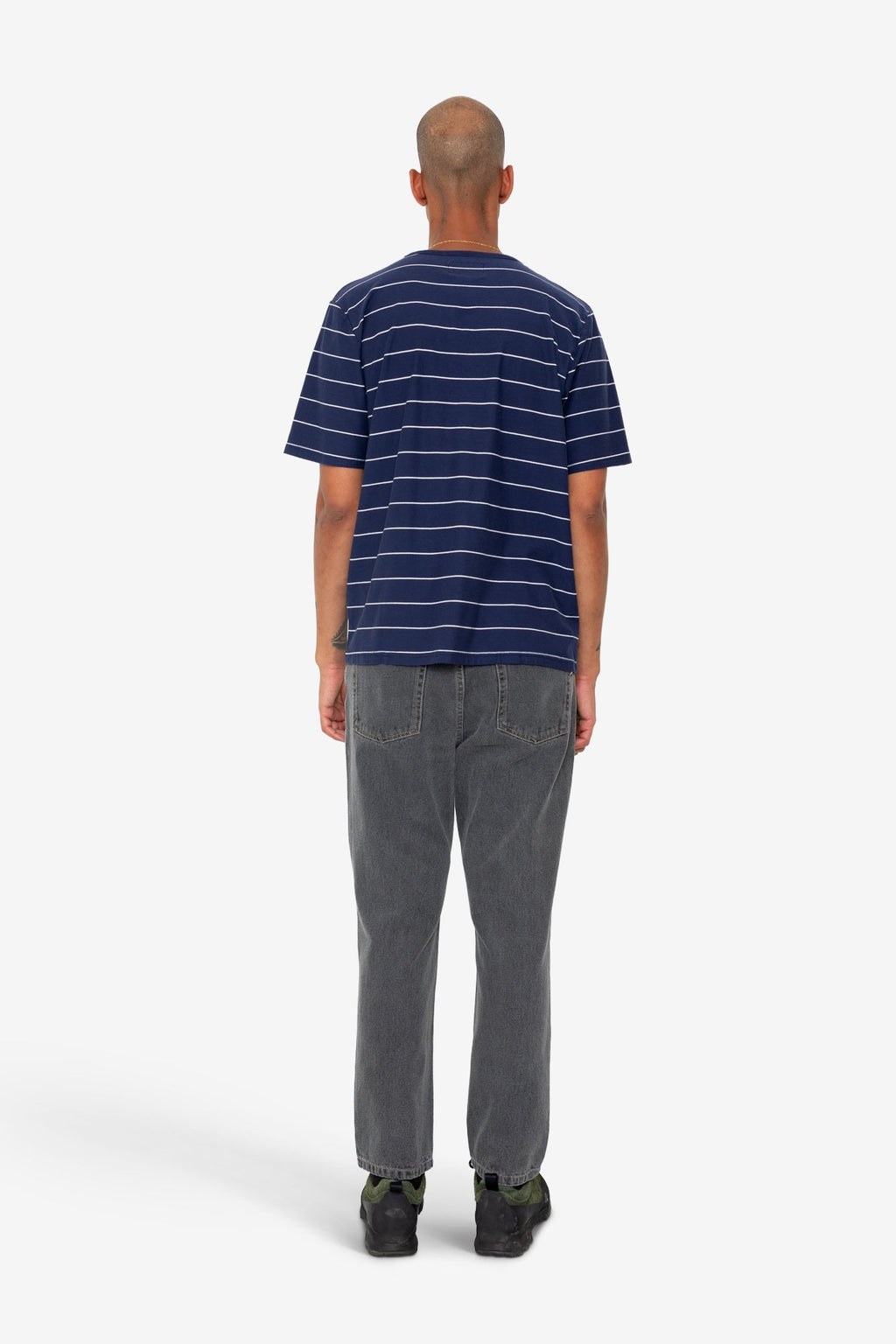 Microstripe T-Shirt - Navy / Ecru