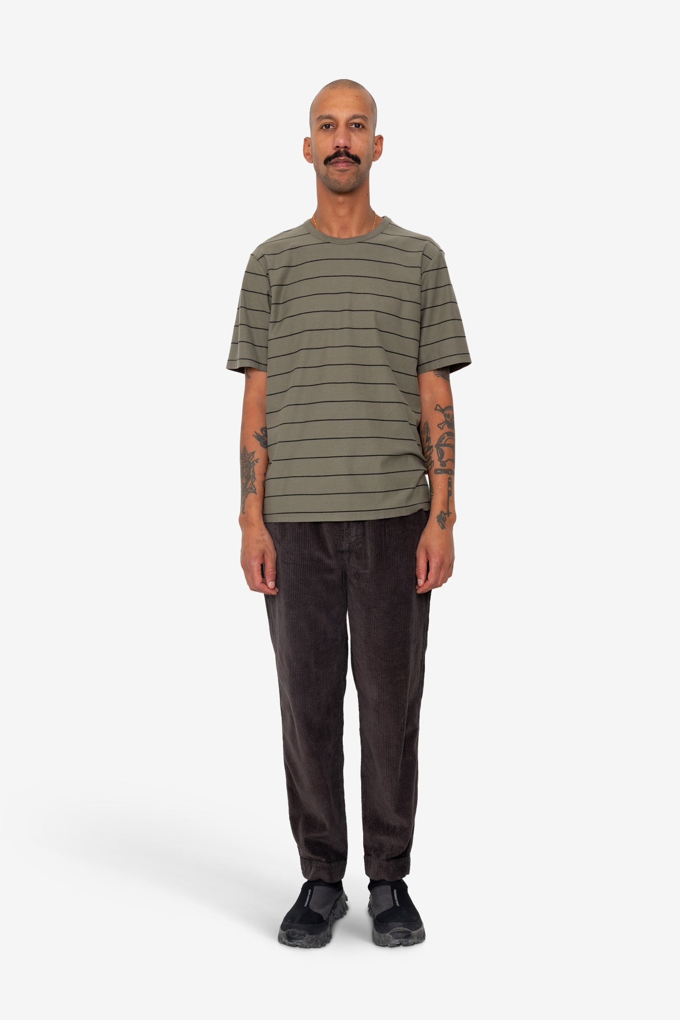Microstripe T-Shirt - Olive / Black