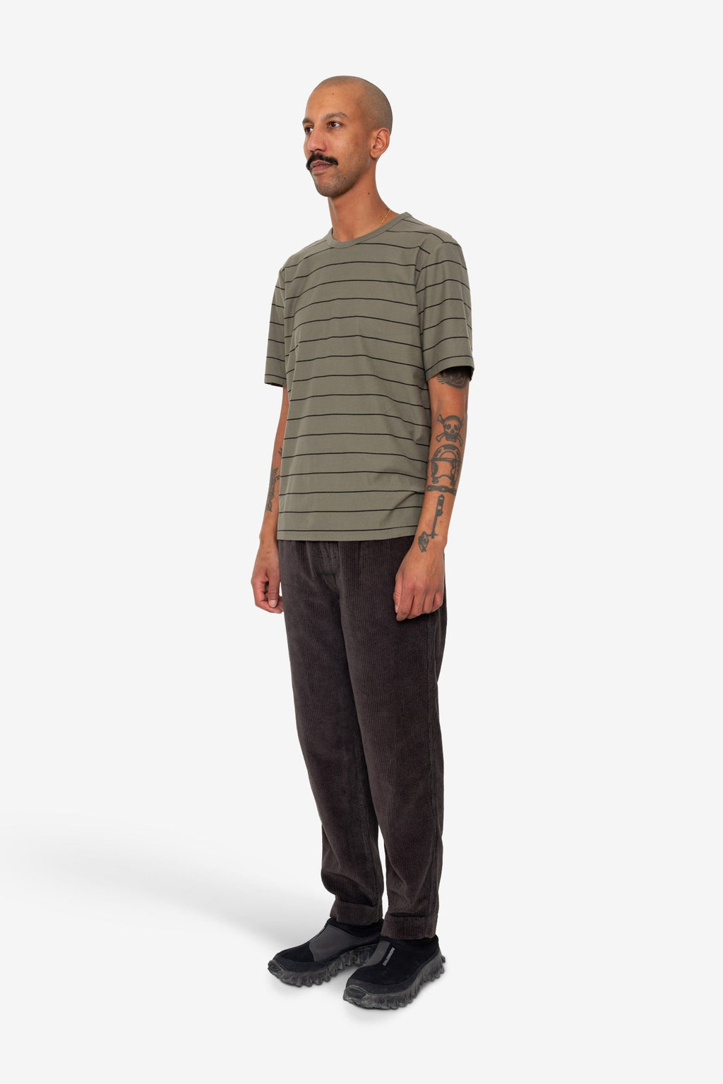 Microstripe T-Shirt - Olive / Black