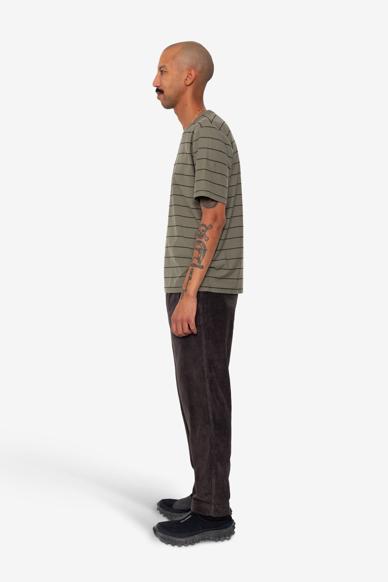 Microstripe T-Shirt - Olive / Black