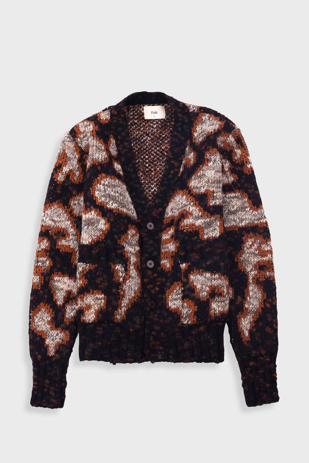 Mixed Yarn Cardigan - Espresso Mix