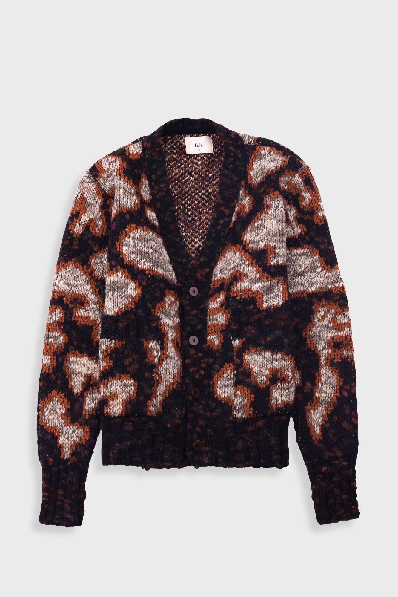 Mixed Yarn Cardigan - Espresso Mix
