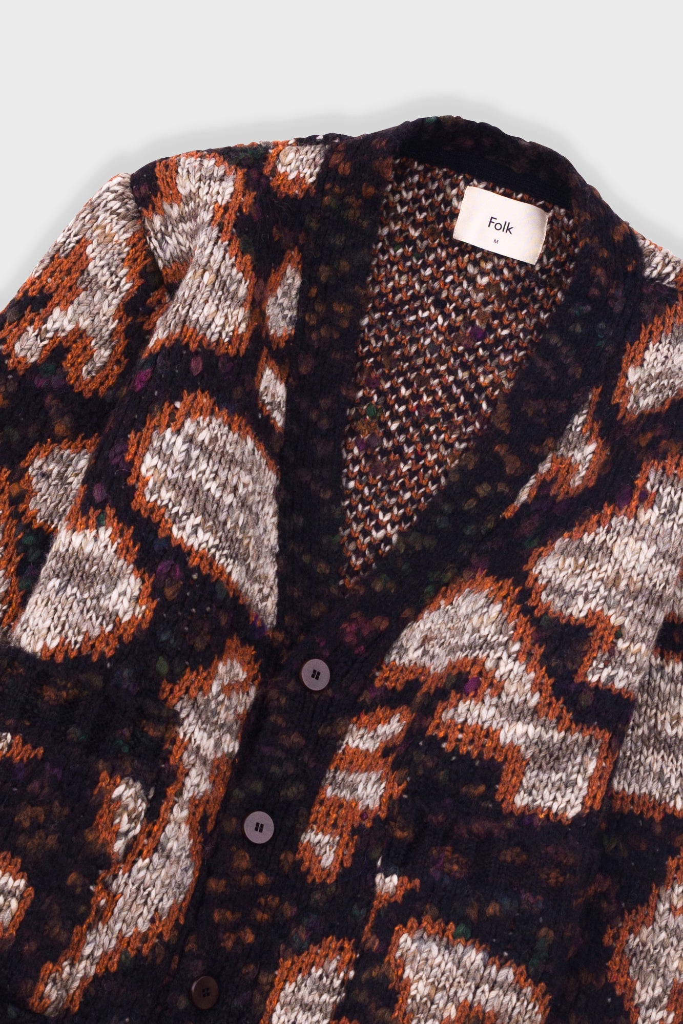 Mixed Yarn Cardigan - Espresso Mix