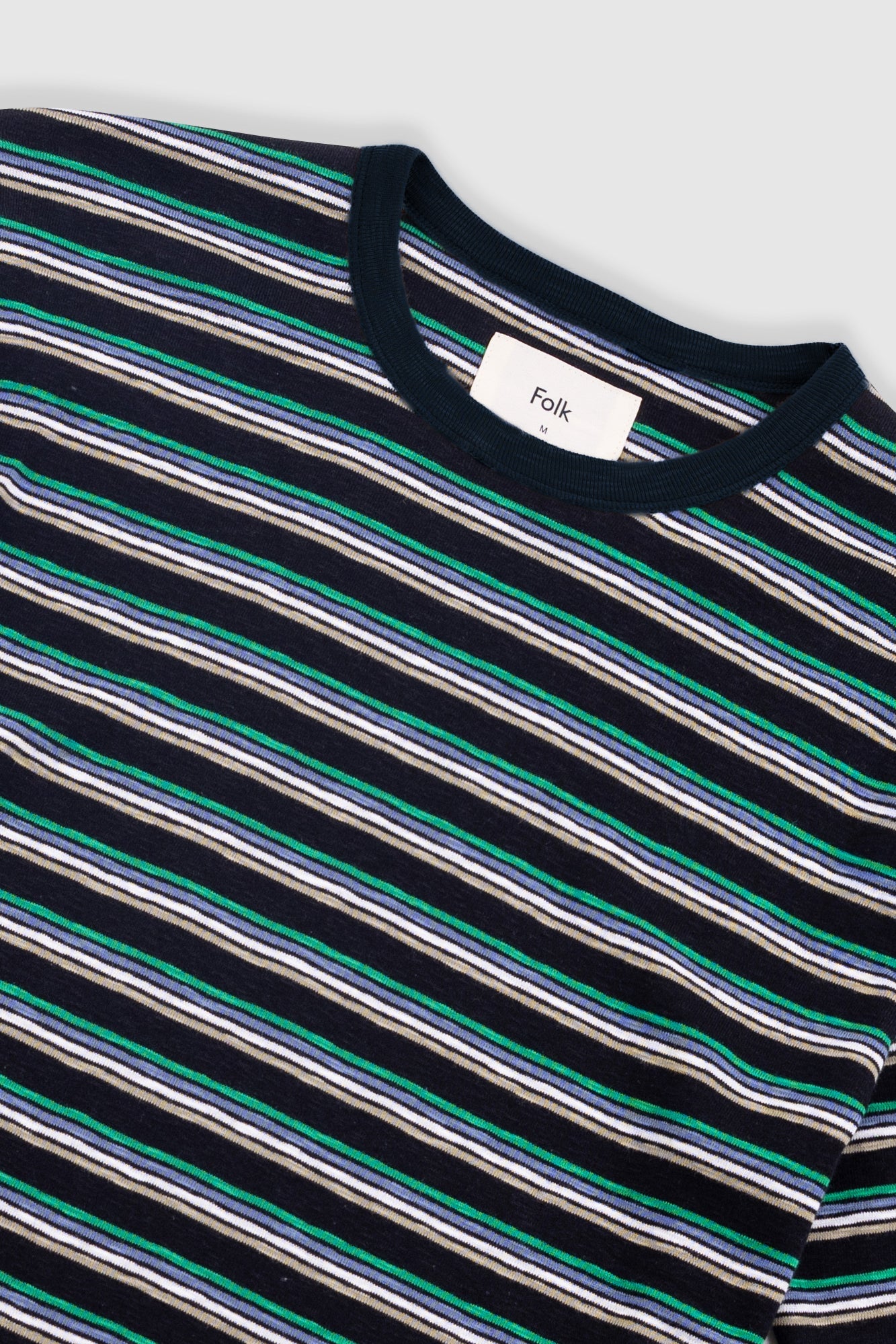 Multistripe T-Shirt - Black / Green Mix