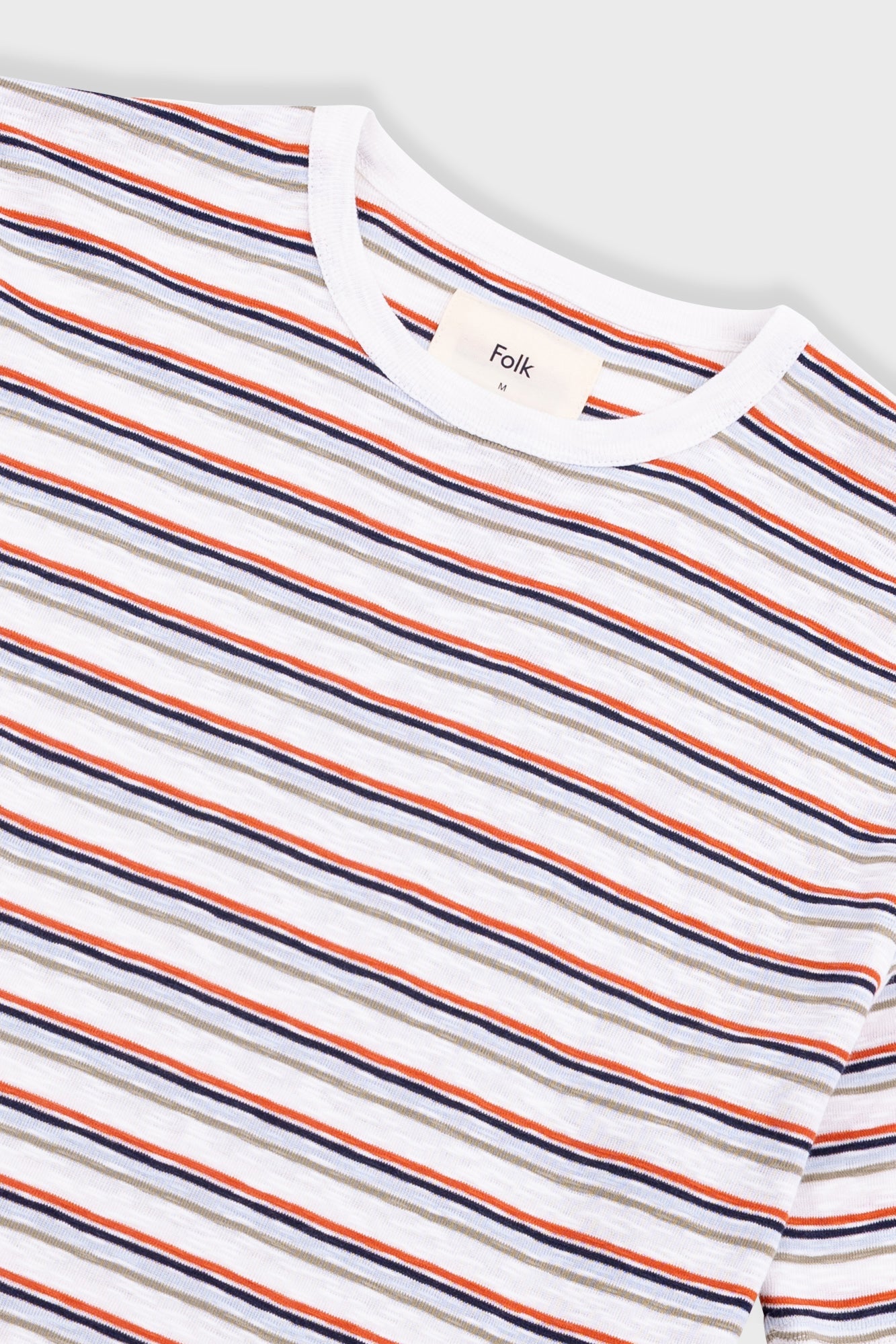 Multistripe T-Shirt - Ecru / Red Oxide Mix