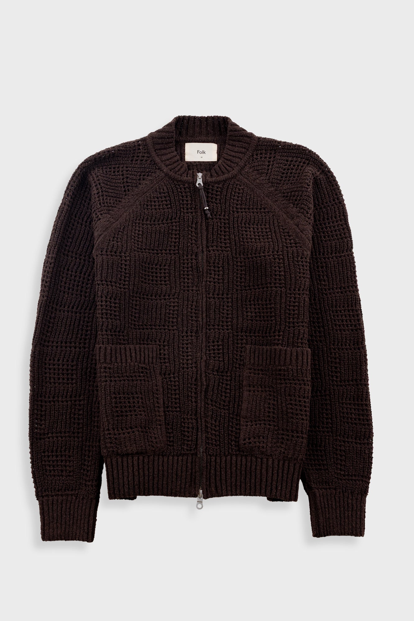 Open Knit Bomber - Chocolate