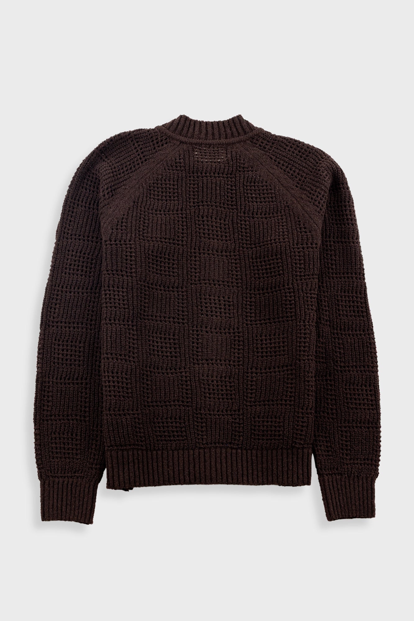 Open Knit Bomber - Chocolate