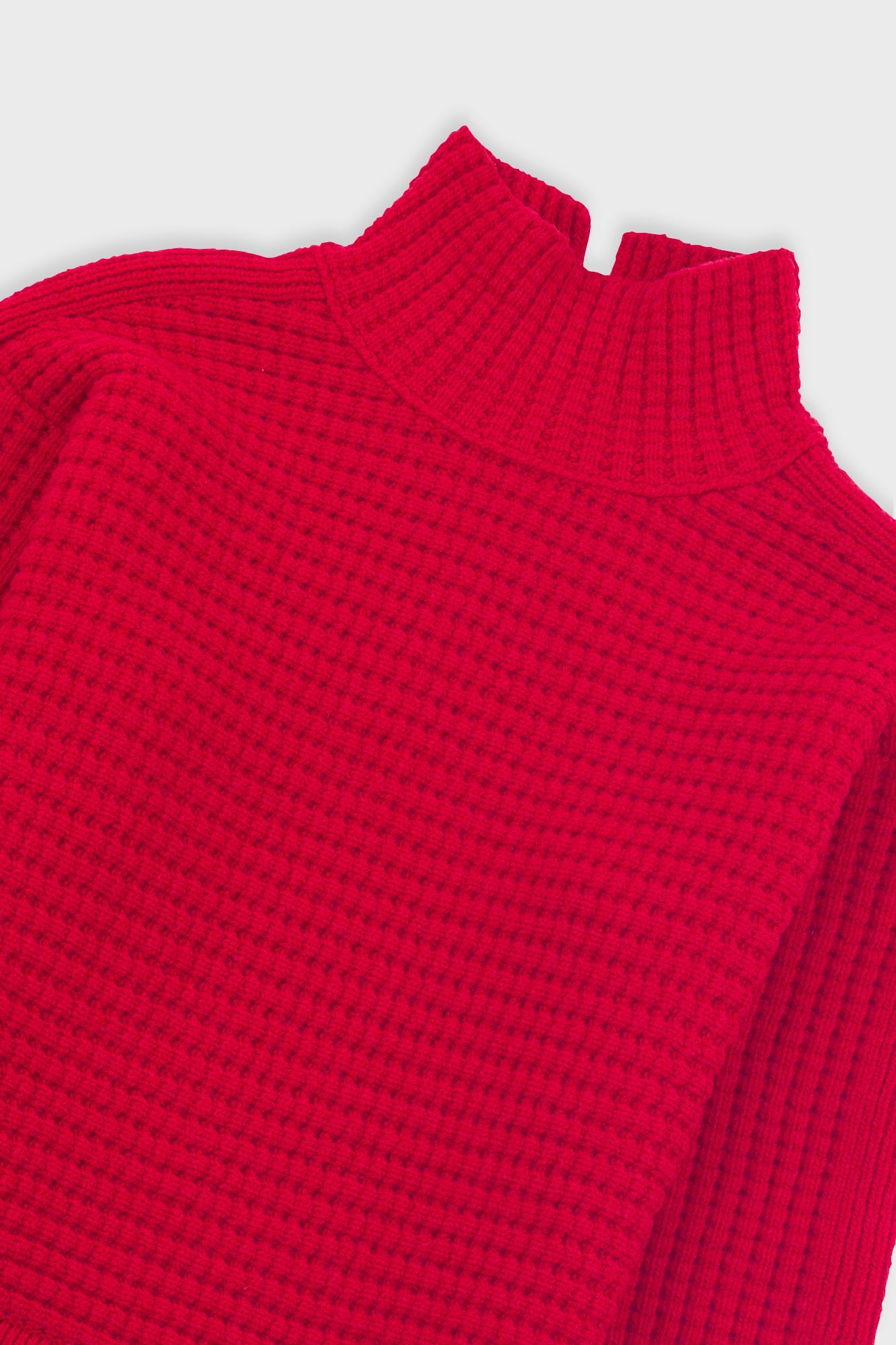 Open Funnel Neck Jumper - Carnation