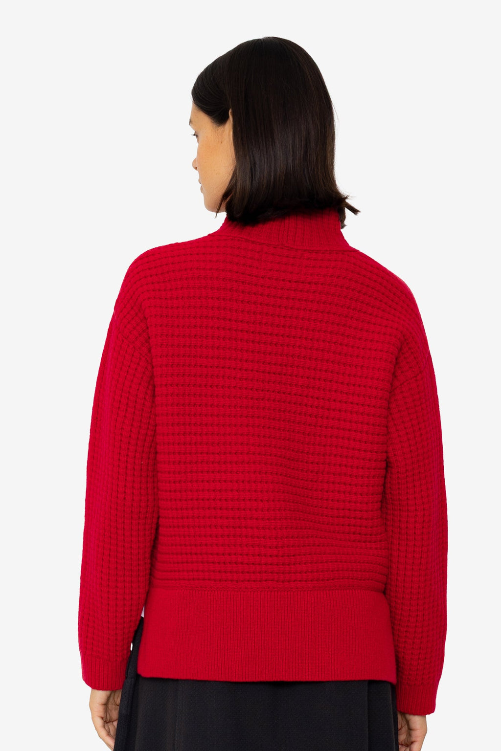 Open Funnel Neck Jumper - Carnation