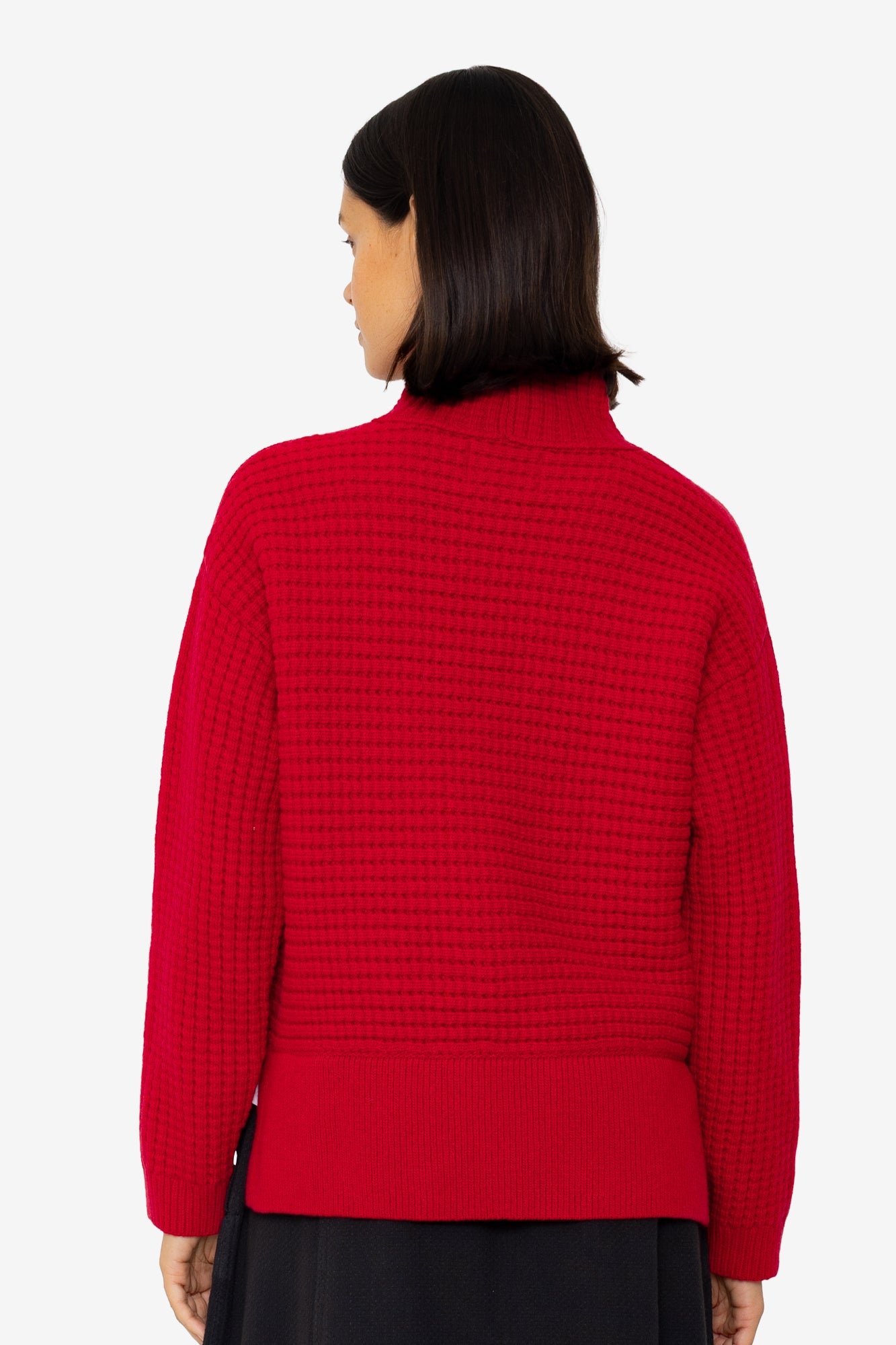 Open Funnel Neck Jumper - Carnation