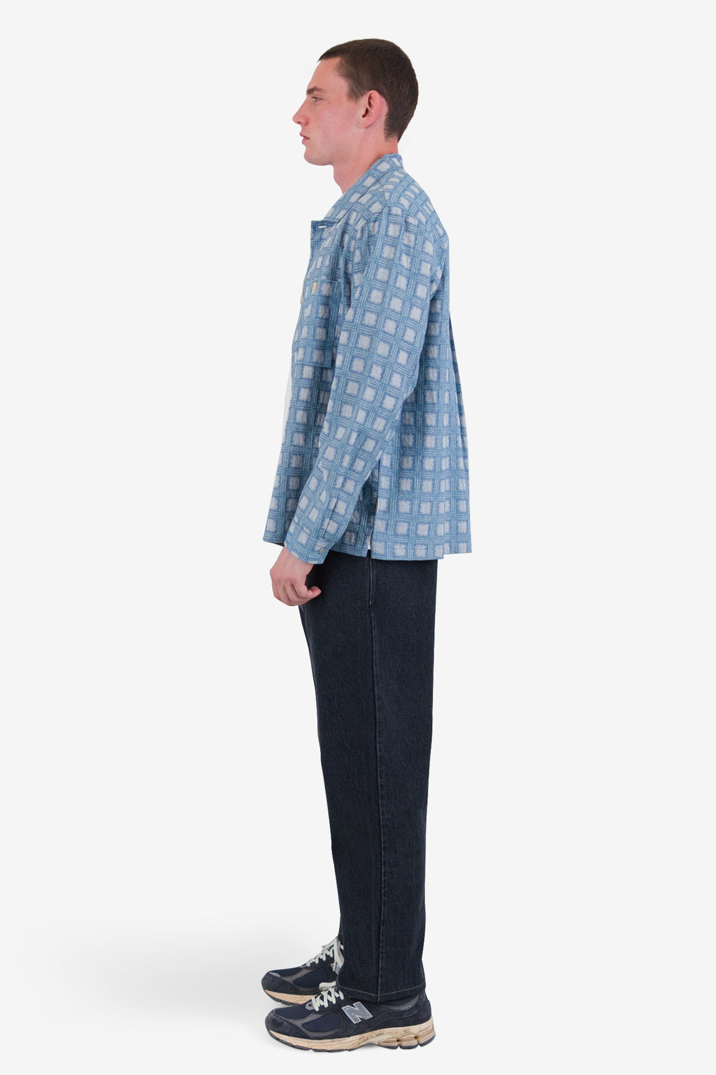 Patch Overshirt - Blue Tile Tapestry