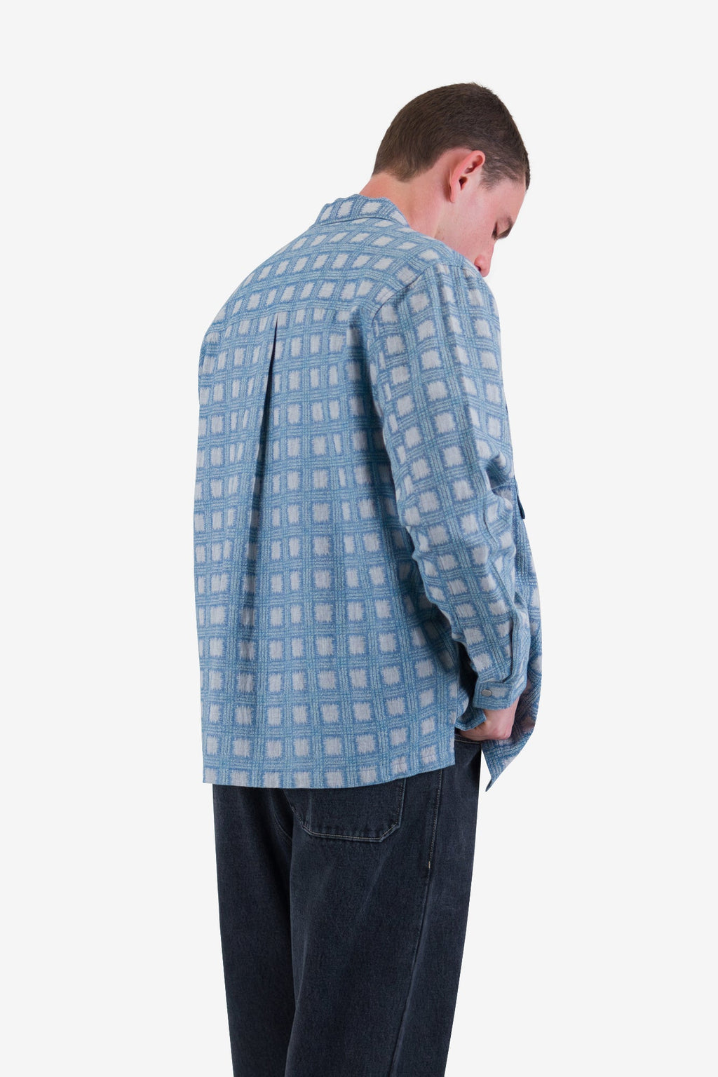 Patch Overshirt - Blue Tile Tapestry