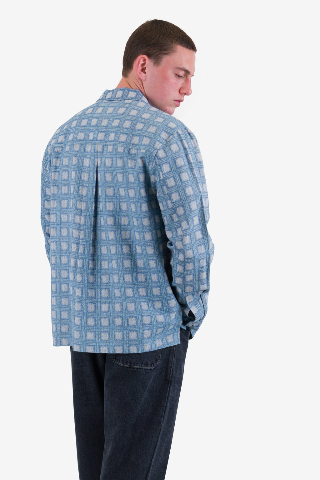Patch Overshirt - Blue Tile Tapestry