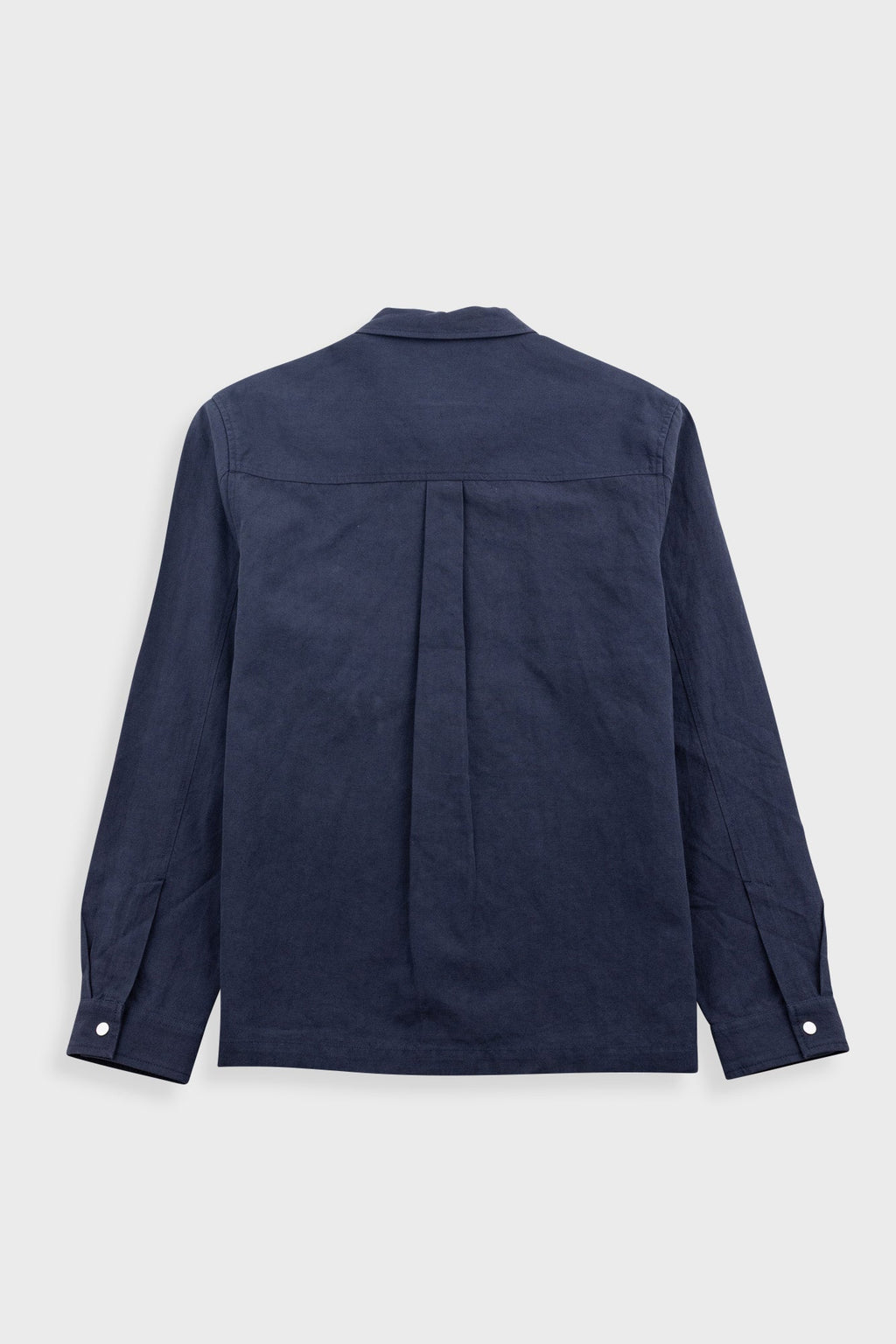 Patch Overshirt - Dark Navy Slub Linen