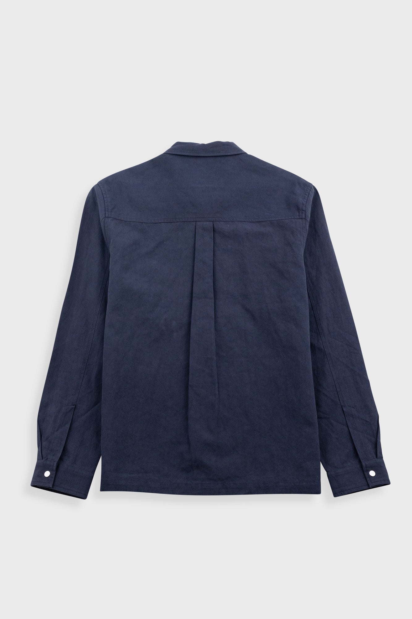 Patch Overshirt - Dark Navy Slub Linen