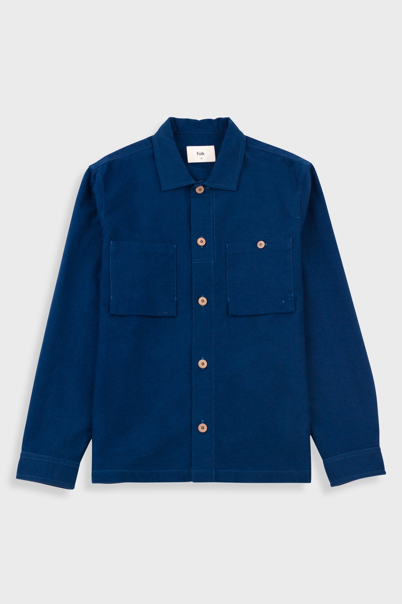 Patch Overshirt - Ink Blue Moleskin