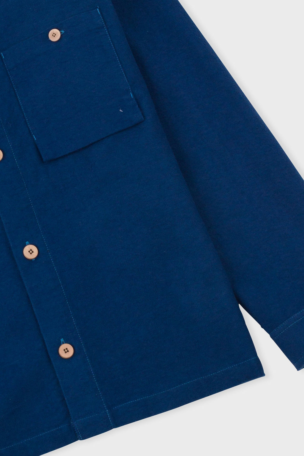 Patch Overshirt - Ink Blue Moleskin