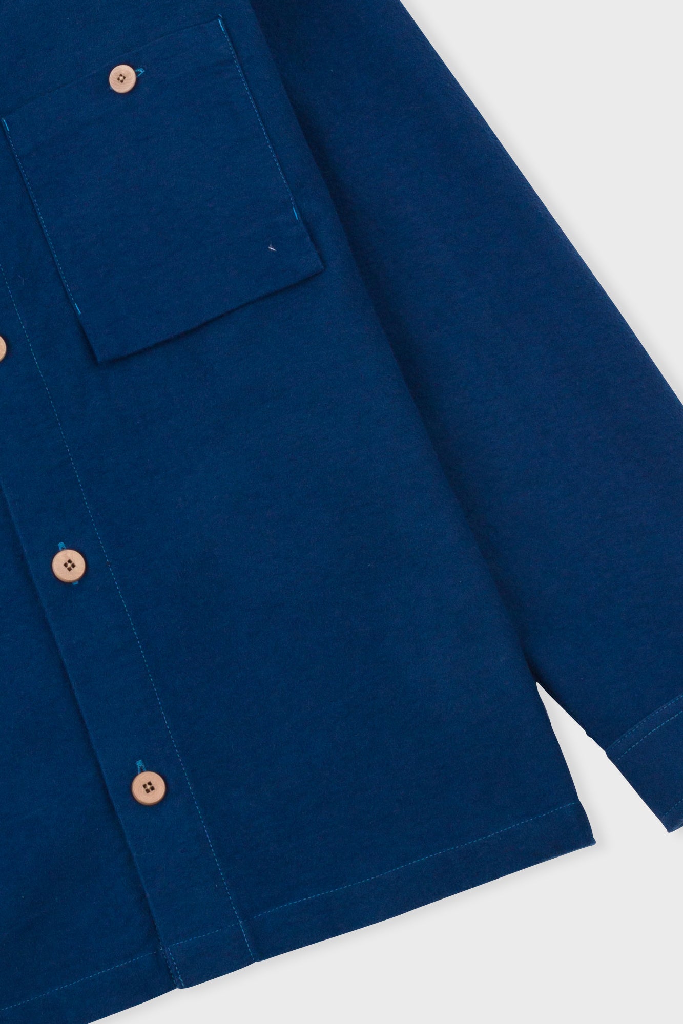 Patch Overshirt - Ink Blue Moleskin