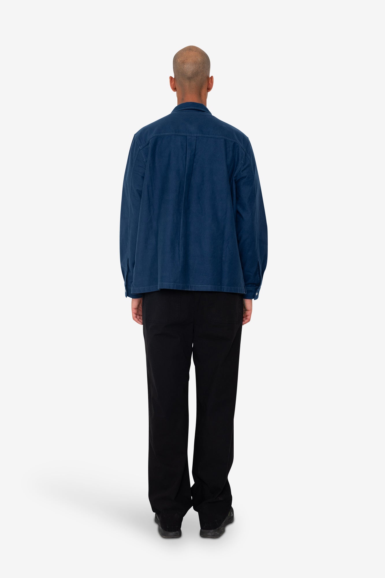Patch Overshirt - Ink Blue Moleskin
