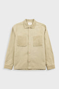 Patch Overshirt - Light Khaki Slub Linen