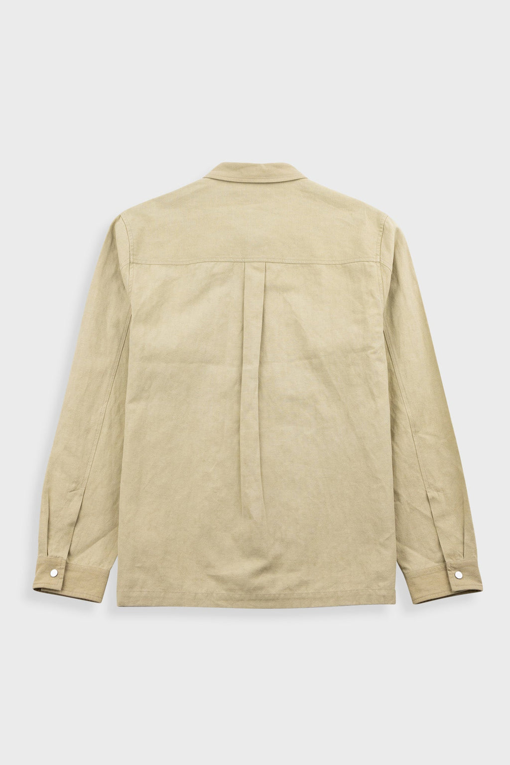 Patch Overshirt - Light Khaki Slub Linen