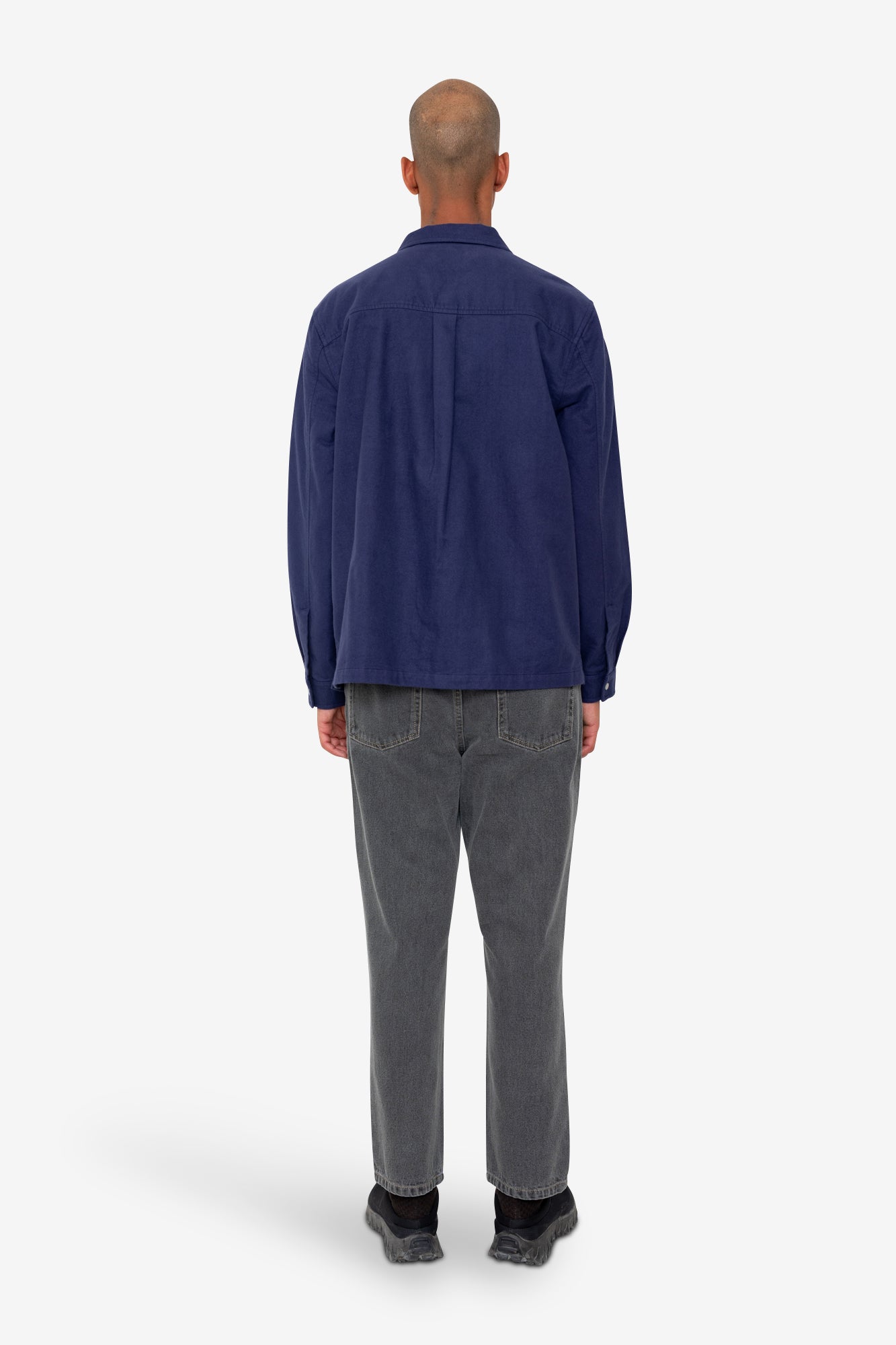 Patch Overshirt - Mid Blue Moleskin