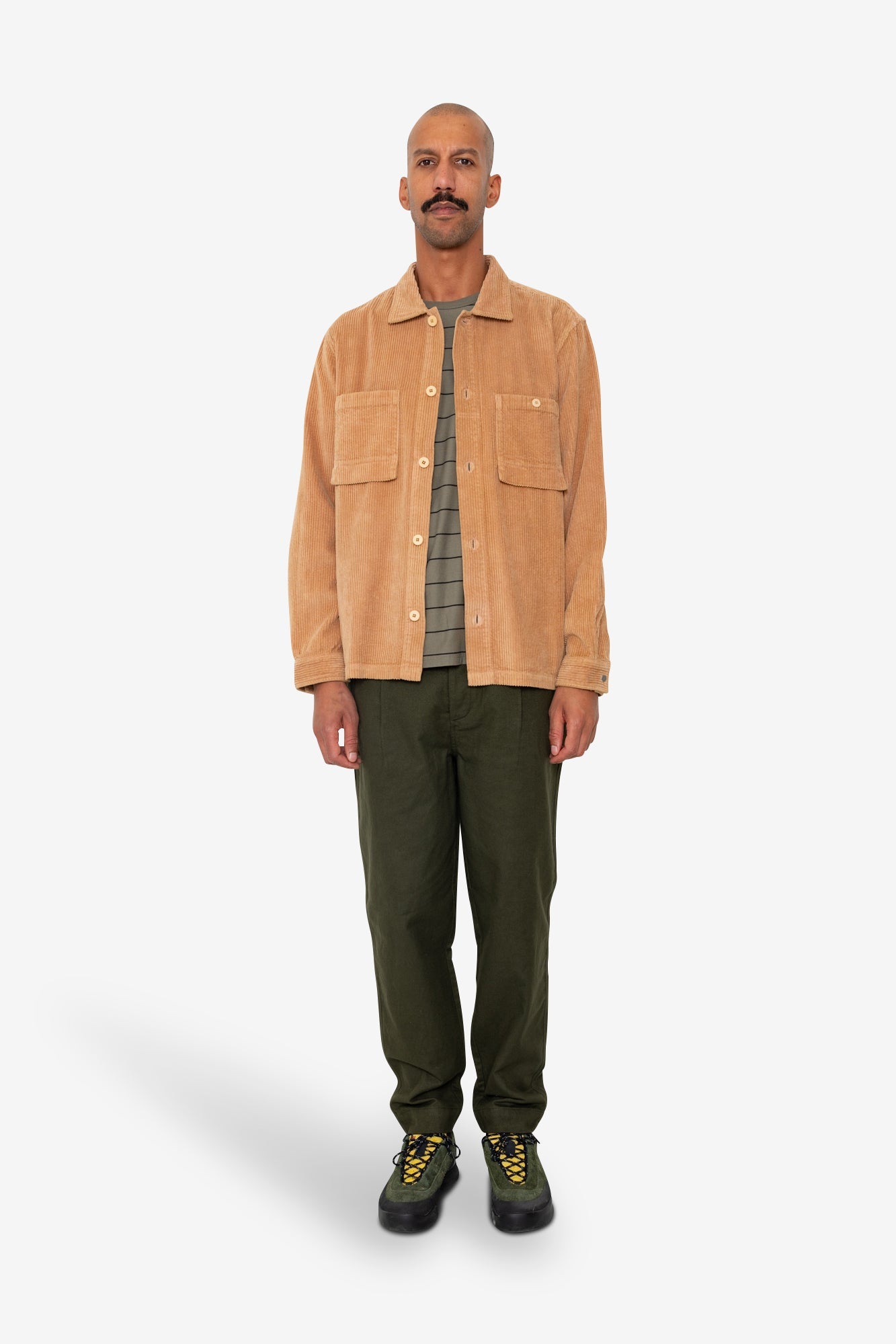Patch Overshirt - Mink Chunky Cord