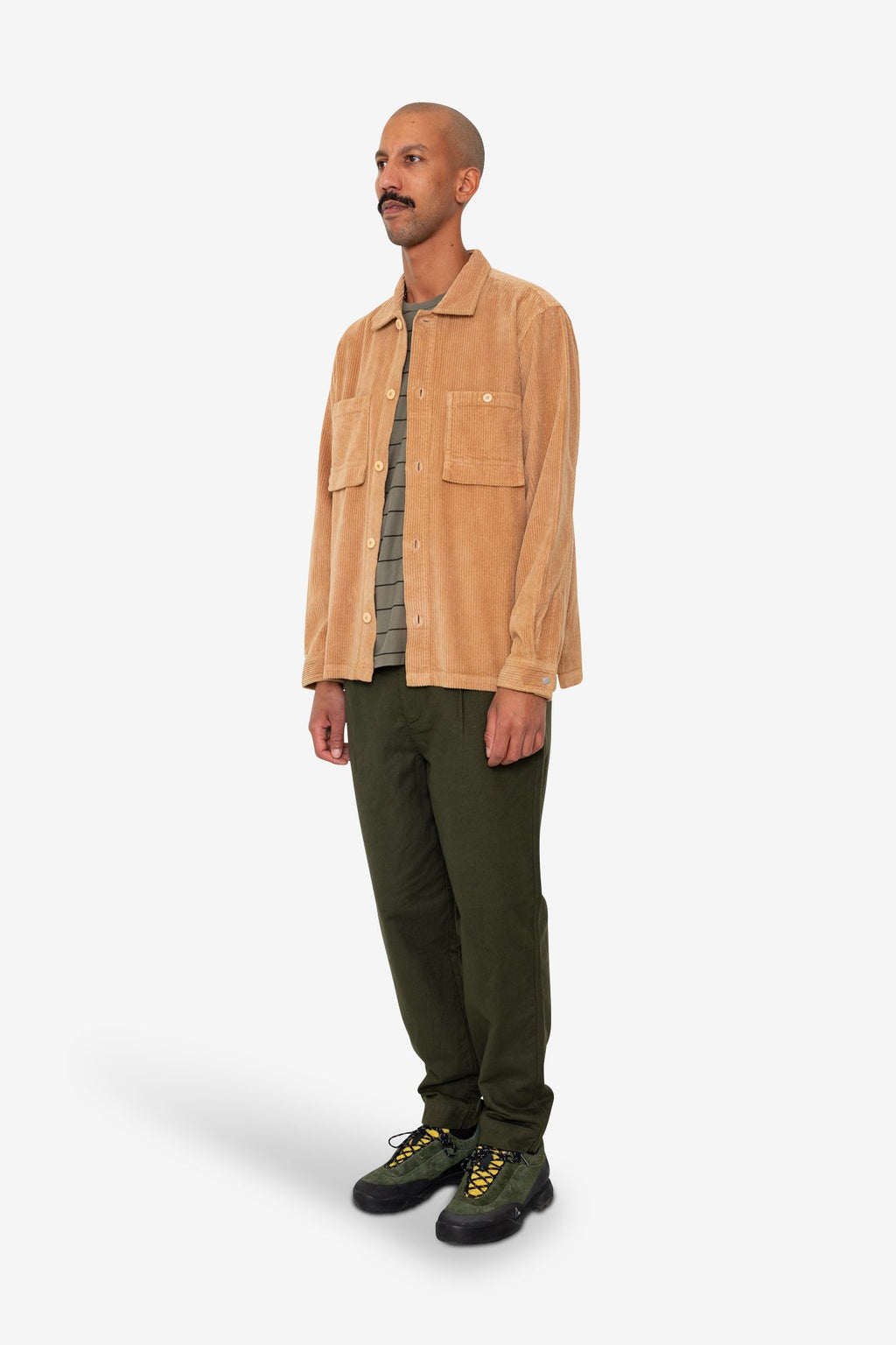 Patch Overshirt - Mink Chunky Cord