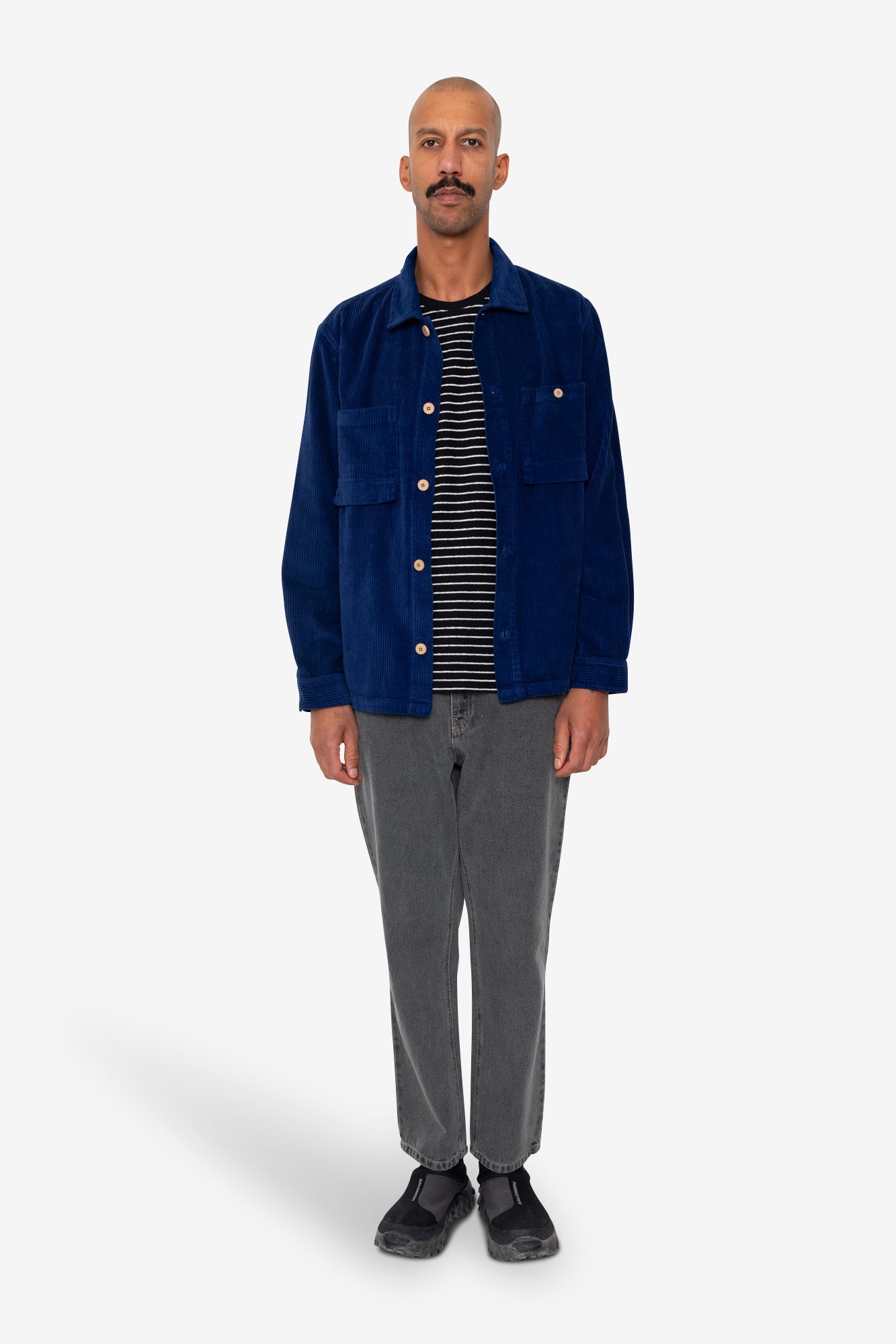 Patch Overshirt - Rich Navy Chunky Cord