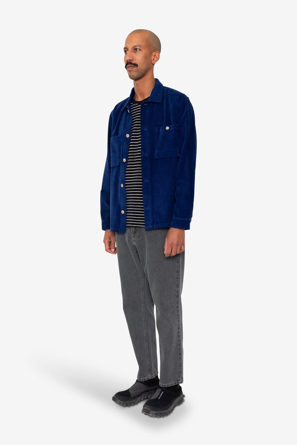 Patch Overshirt - Rich Navy Chunky Cord
