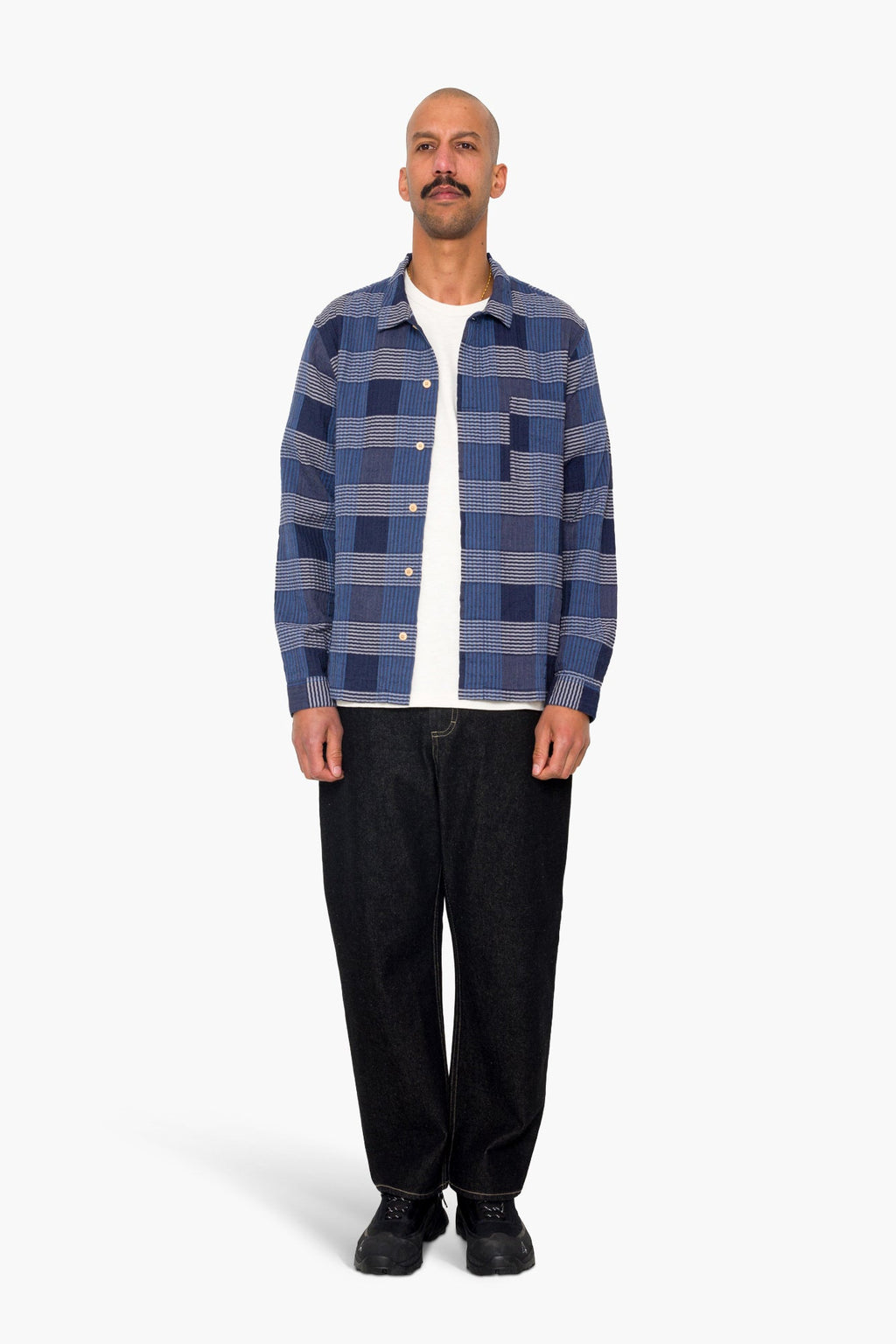 Patch Shirt - Blue Multicheck