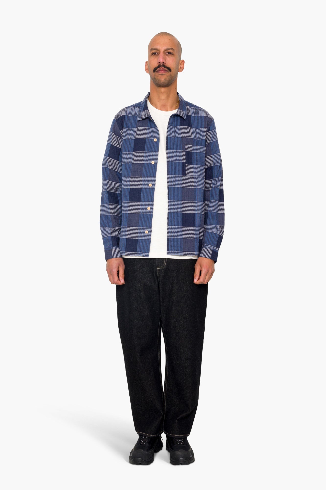 Patch Shirt - Blue Multicheck