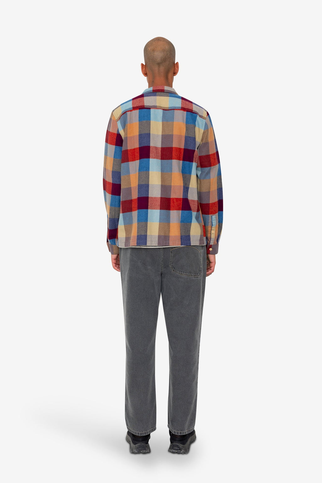 Patch Shirt - Crimson Blue Mix