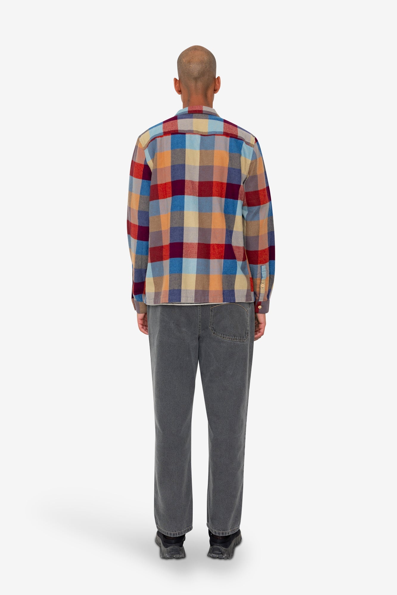 Patch Shirt - Crimson Blue Mix