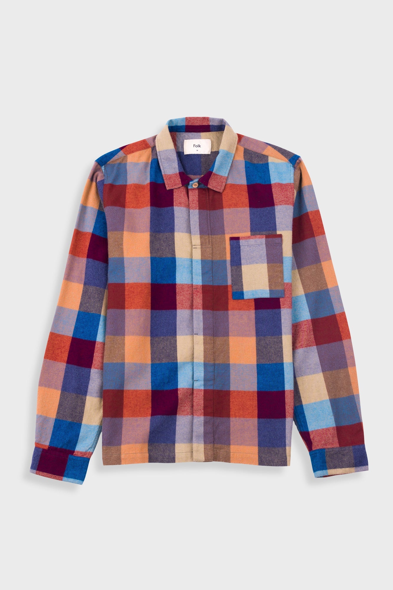 Patch Shirt - Crimson Blue Mix