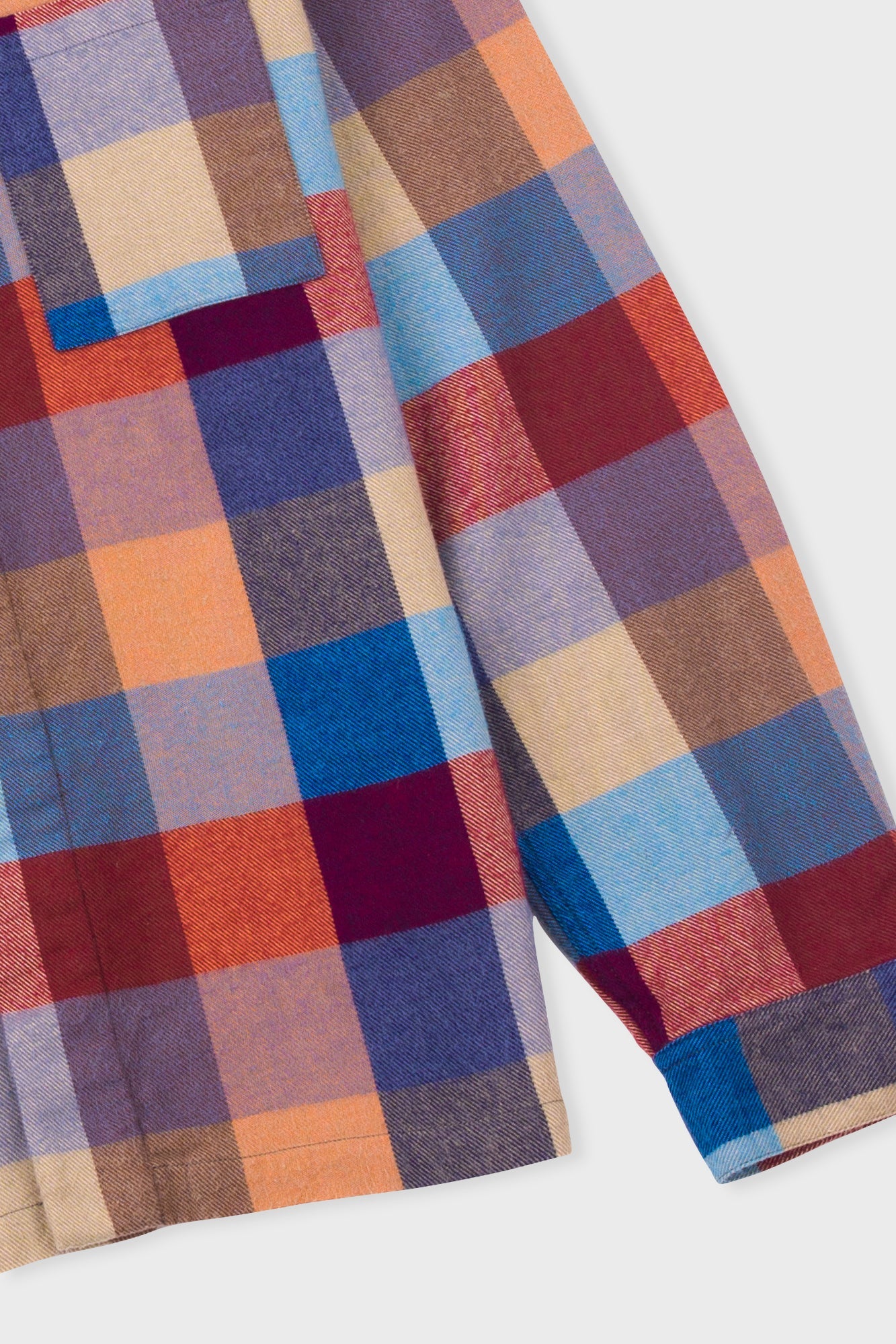 Patch Shirt - Crimson Blue Mix