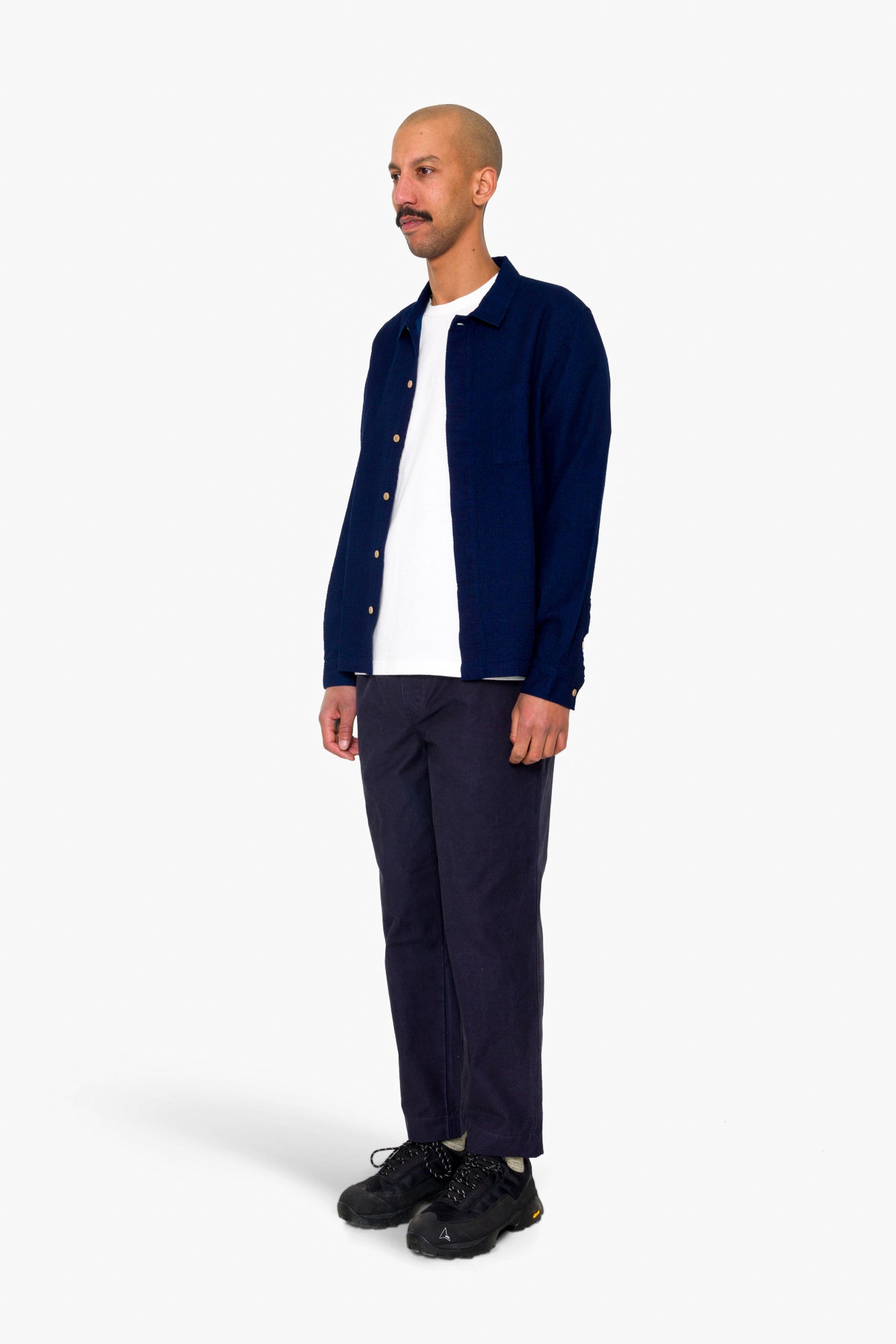 Patch Shirt - Indigo Doublecloth