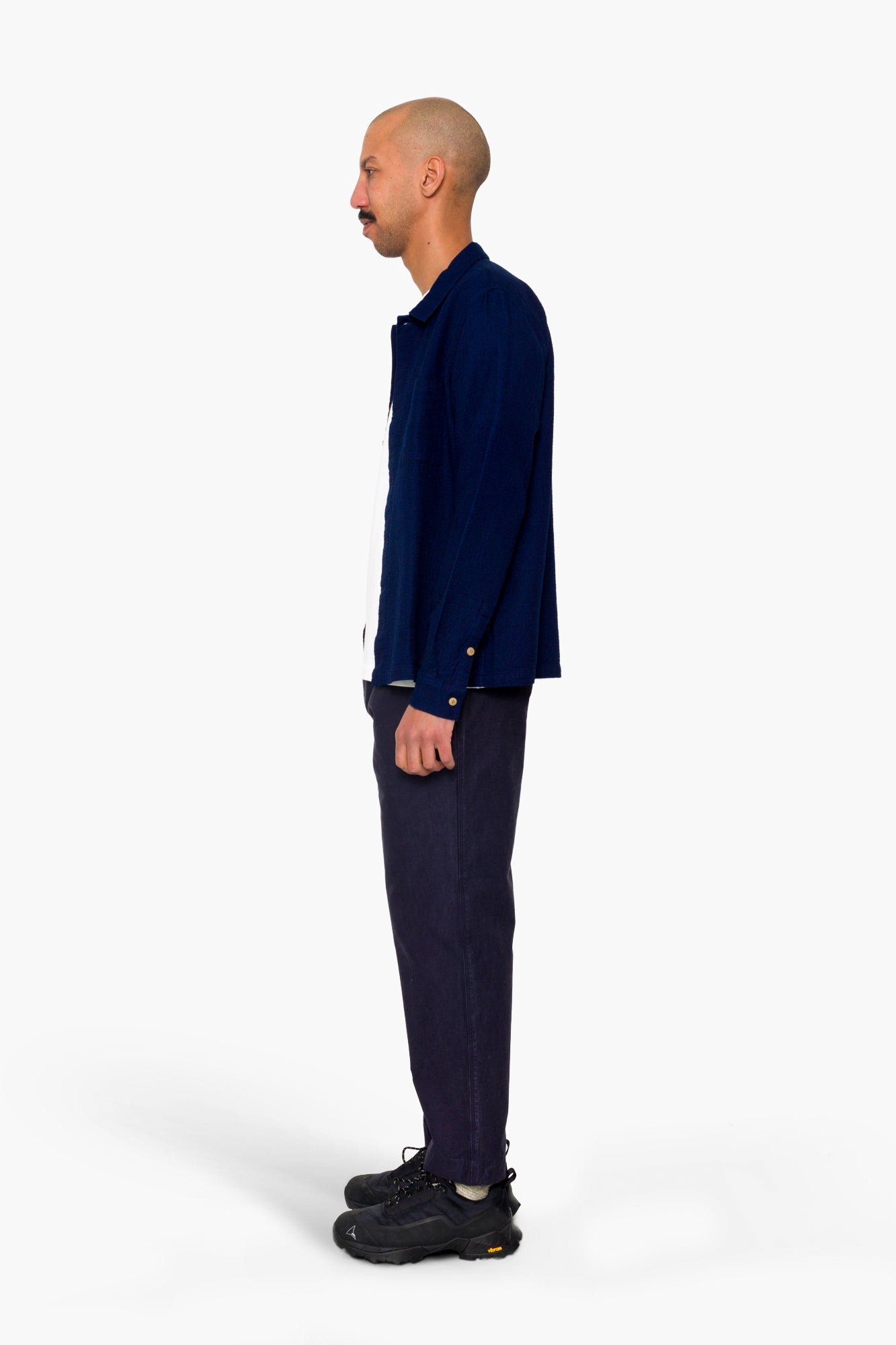Patch Shirt - Indigo Doublecloth
