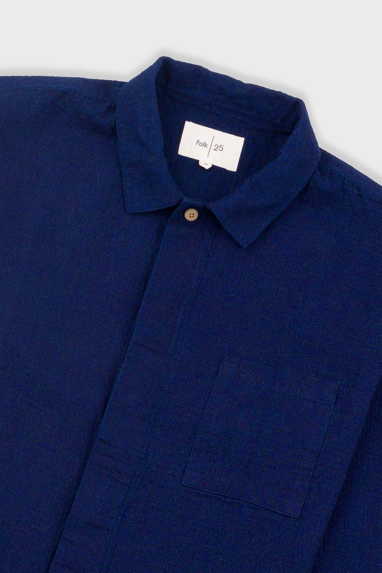 Patch Shirt - Indigo Doublecloth