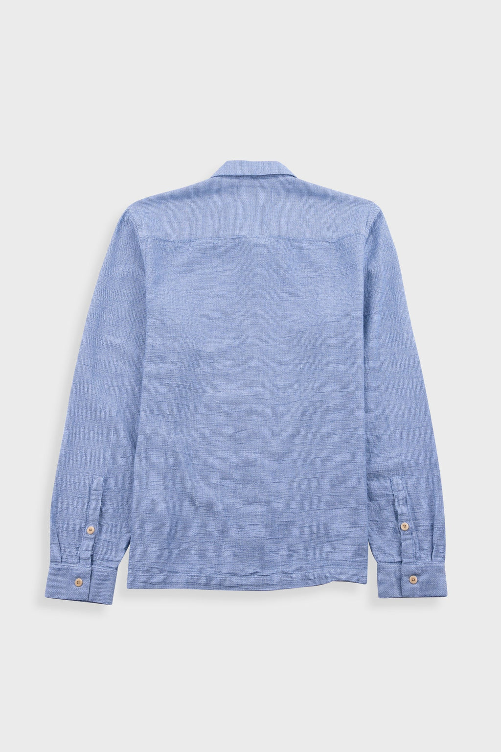 Patch Shirt - Light Indigo Basketweave