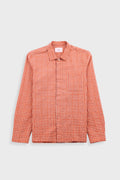 Patch Shirt - Red Oxide Textured Check