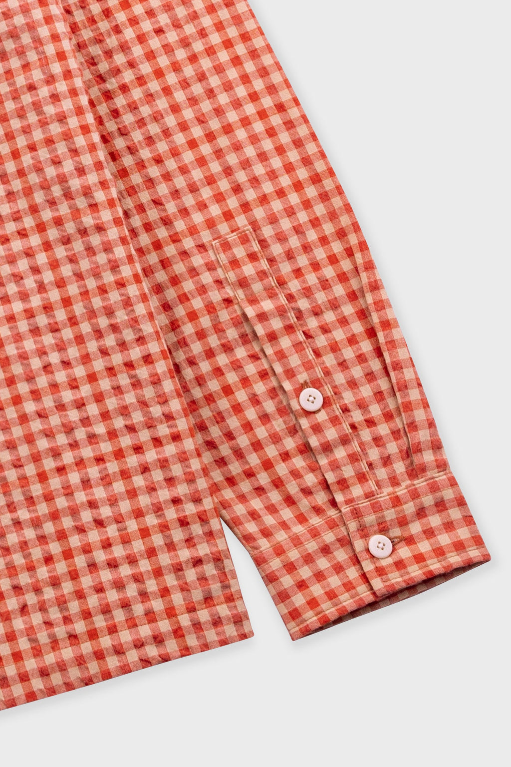 Patch Shirt - Red Oxide Textured Check