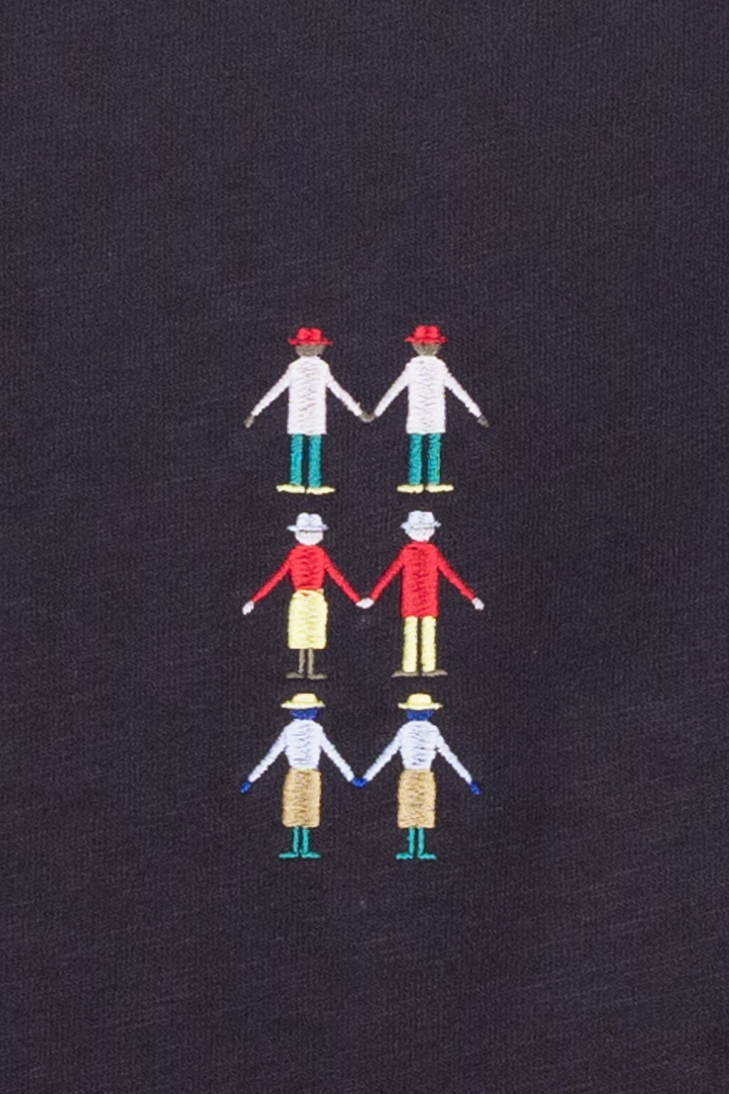People T-Shirt - Soft Black Multi