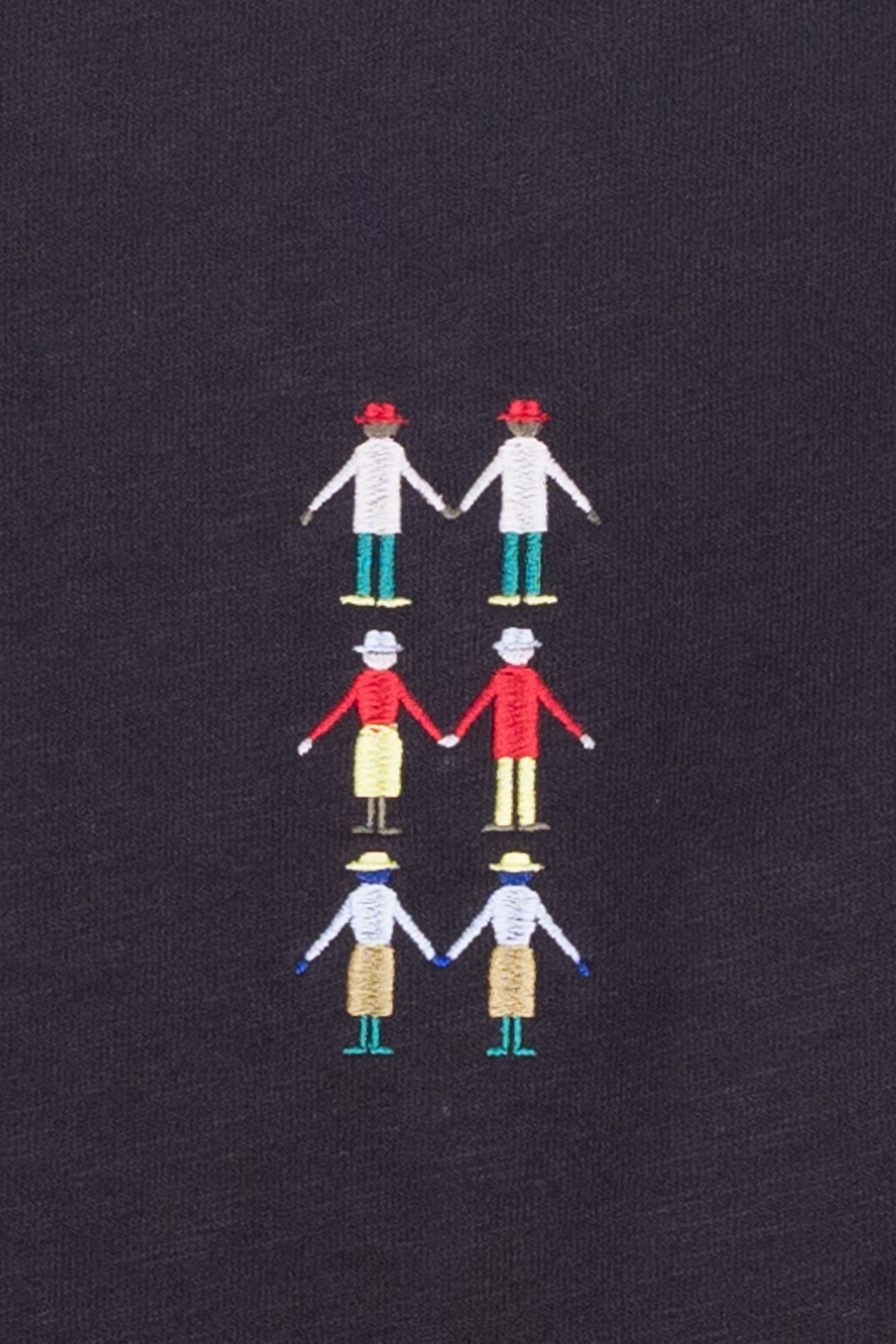 People T-Shirt - Soft Black Multi