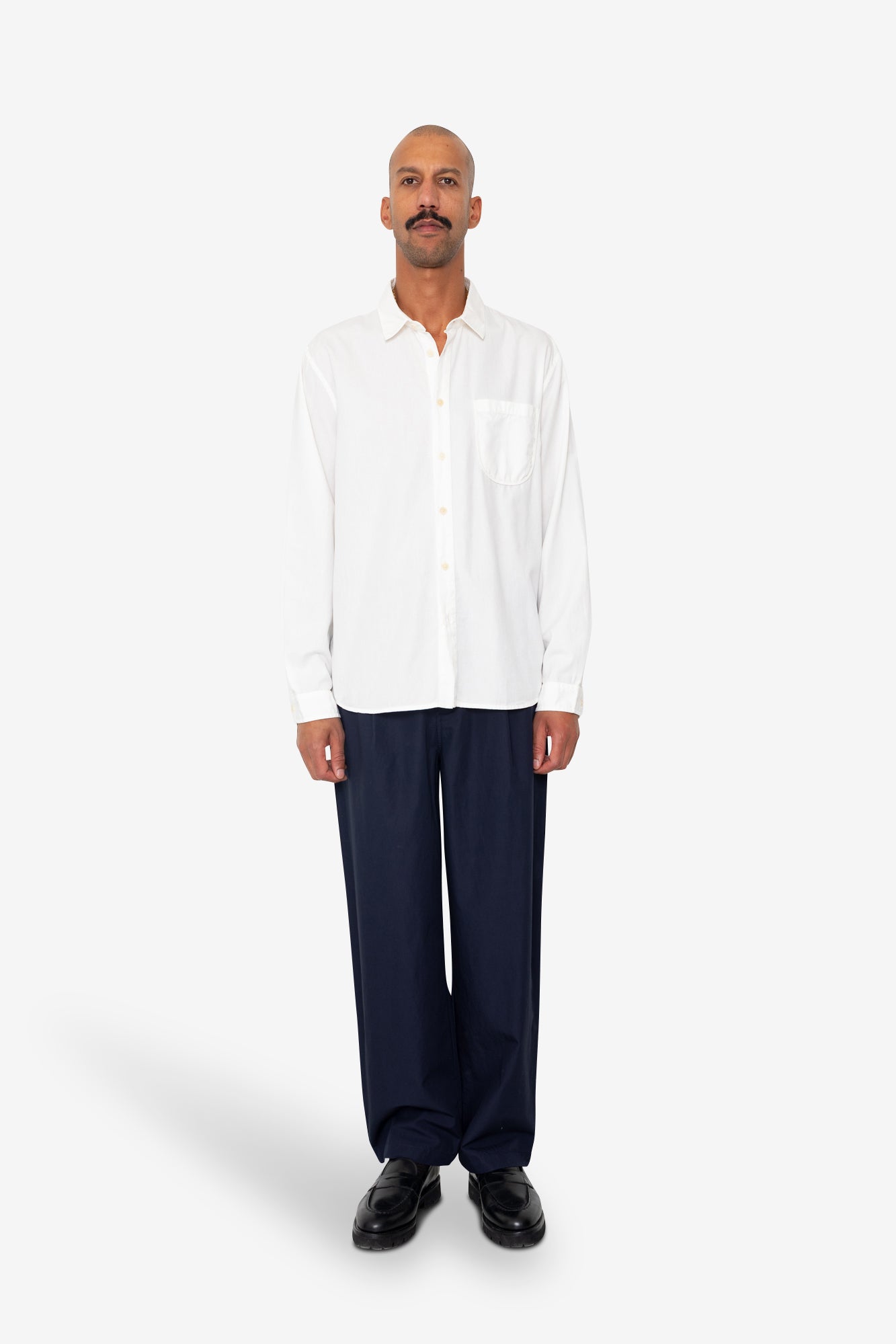 Plain Curve Shirt - Off White