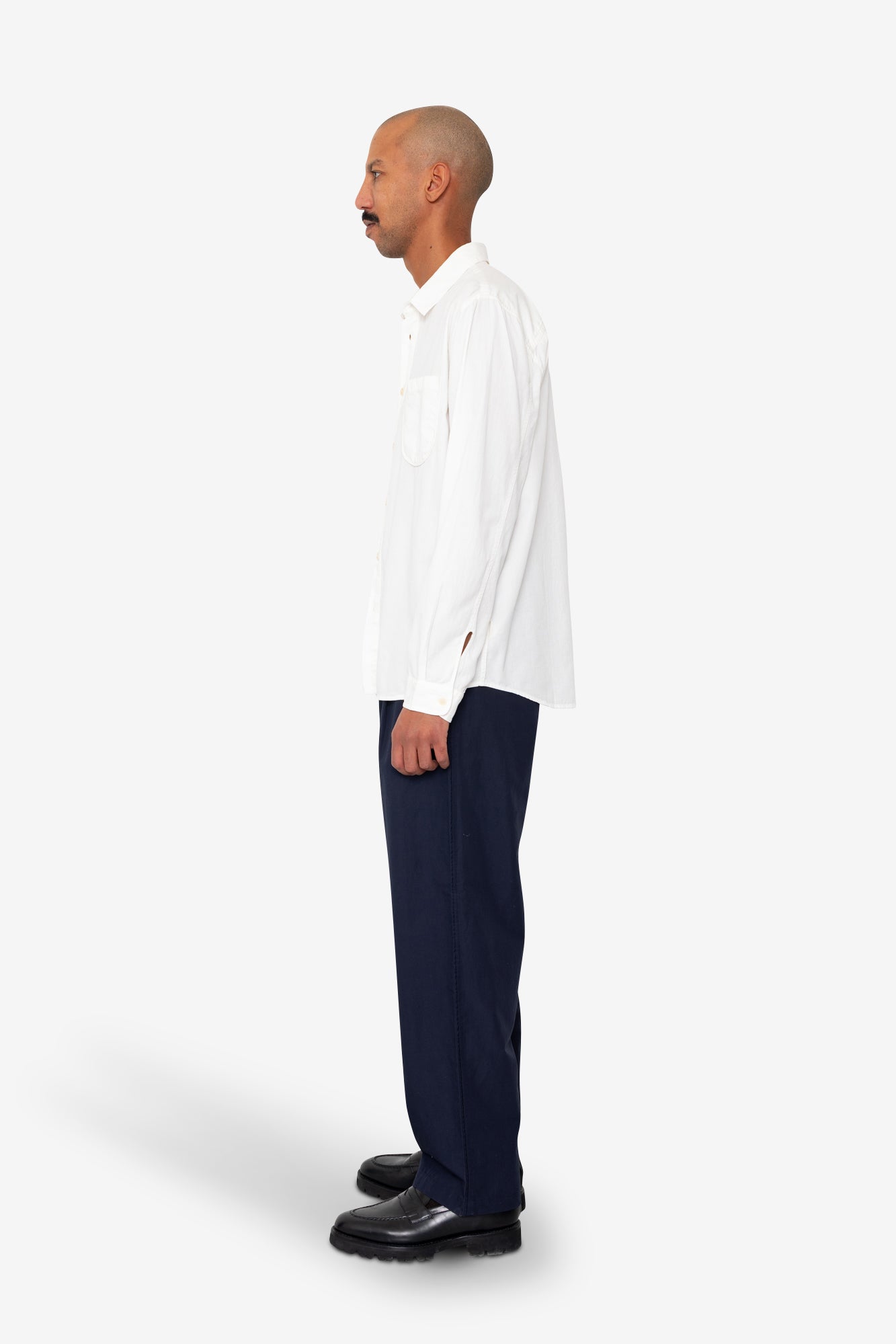Plain Curve Shirt - Off White